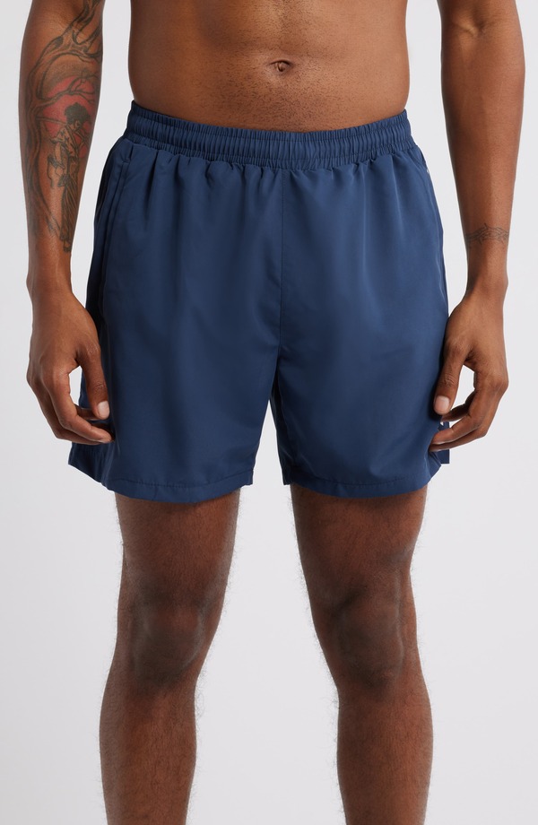 主任者 メンズ 水泳着 二分の一ズボン下・さる股引き BOSS Dolphin Swim Trunks Navy 米国海軍