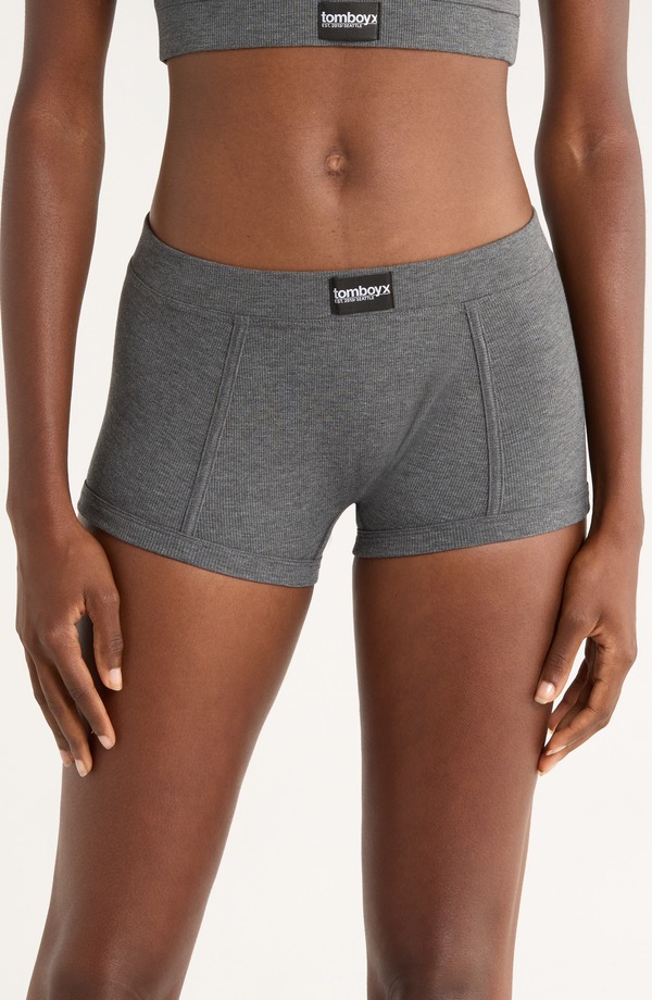 トムボーイ X レディース アンダーウェア パンツ TomboyX Riboyshorts Heather Gray グレー｜ReVida 店