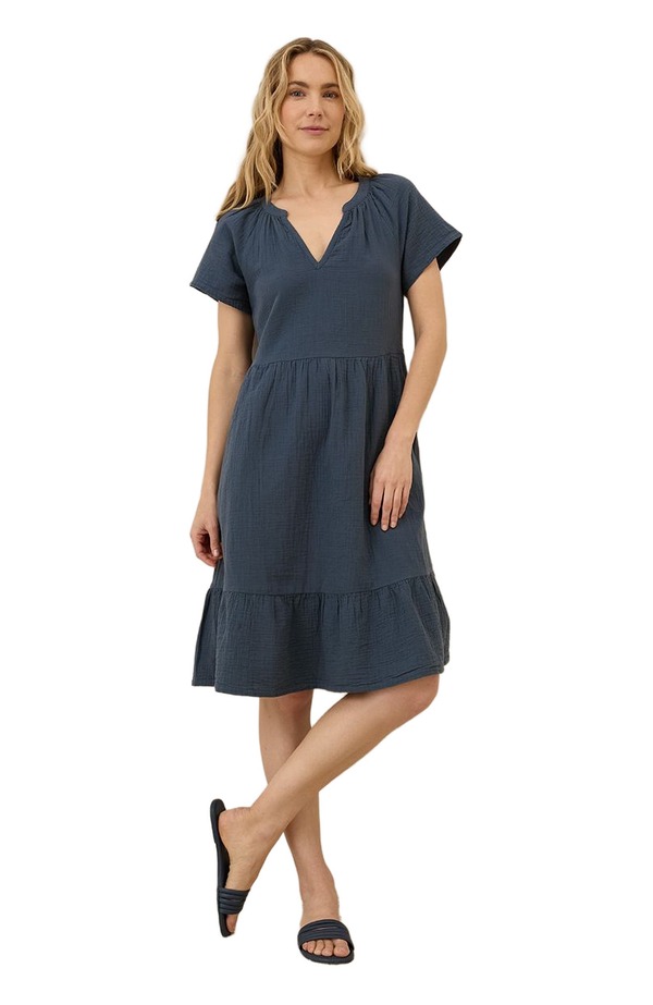 パクト レディース ボトムス 心地よいズボン下 綿織物 Pact Organicotton Coastal Double Gauze Breezy Dress French Navy 米国海軍