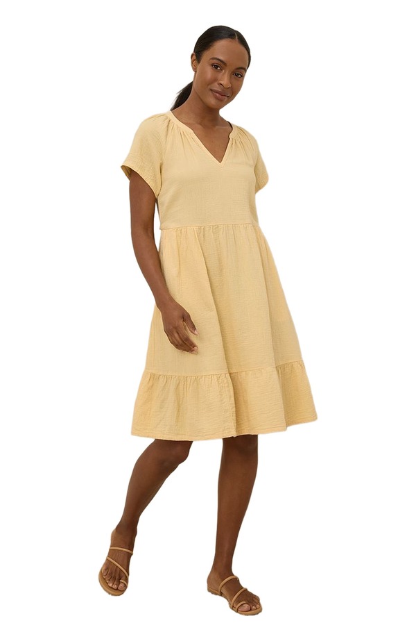 パクト レディース ボトムス 心地よいズボン下 綿織物 Pact Organicotton Coastal Double Gauze Breezy Dressungold