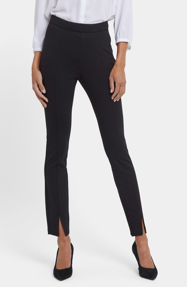 エヌワイディージェイ レディース ボトムス レギンストレート ズボン下 NYDJ Zelda Split Hem Slim Straight Leg Pants Black 黒いこと