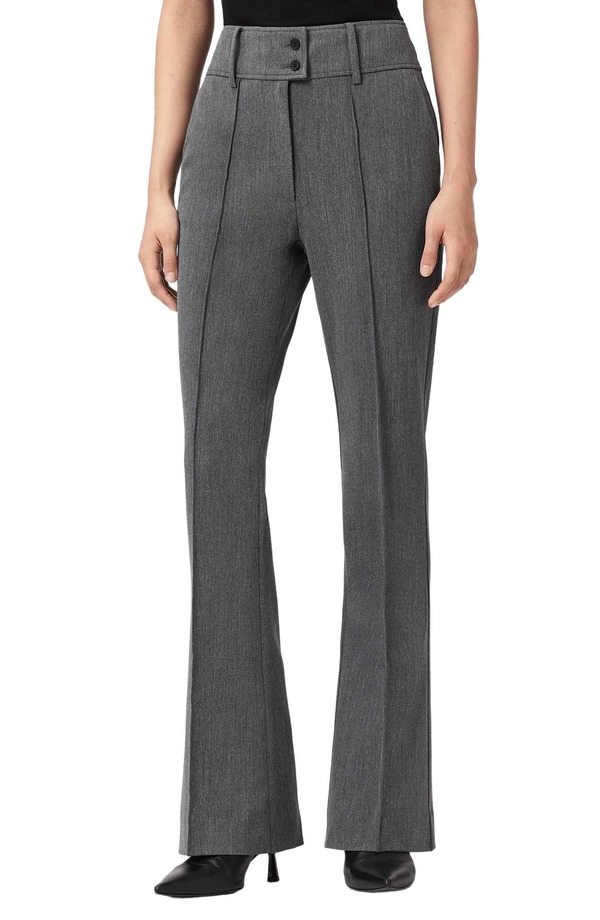 オールセインツ レディース ボトムス レギンス 太陽フレア 筋目 ズボン下 AllSaints Astra Pleated Flare Leg Pants Grey 薄墨色