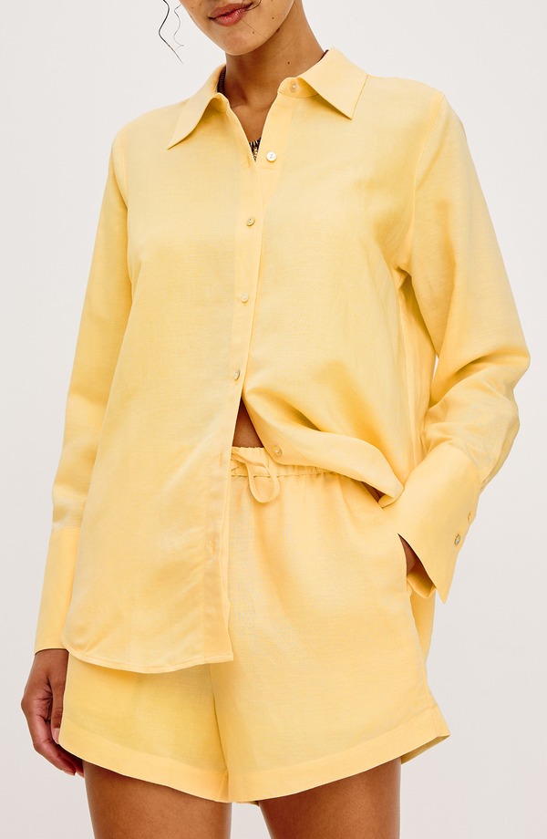 レイルズ レディース トップス プルオーバー リネン Rails Knox Linen Blend Button-Up Shirt Sunshine