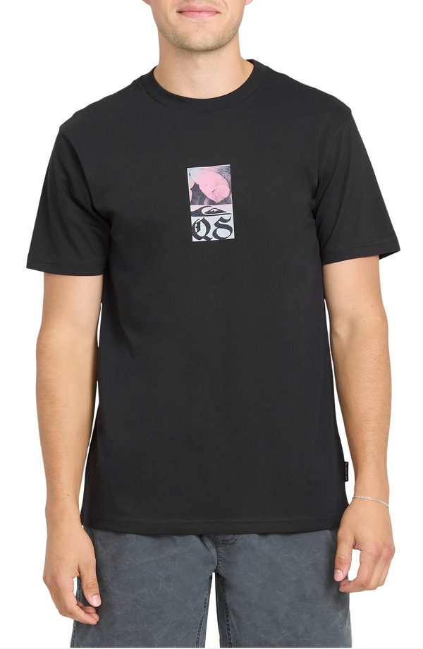 クイックしろがね色 メンズ トップス ティーシャツ グラフィック Quiksilver Gothic Flowers MT0 Graphic T-Shirt Black 黒いこと