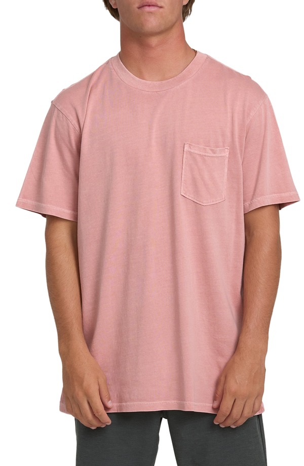 ビラボン メンズ トップス Tシャツ コットン Billabong Essential Cotton Pocket-Shirt Ash Rose アッシュ｜ReVida 店