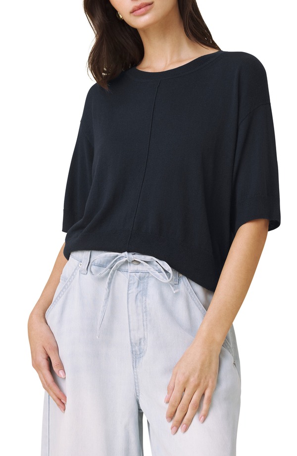 スプレンディット レディース アウター パーカー・スウェット 労働者の一団のど首 プルオーバー Splendid Erica Crewneck Sweater Navy Blue 米国海軍