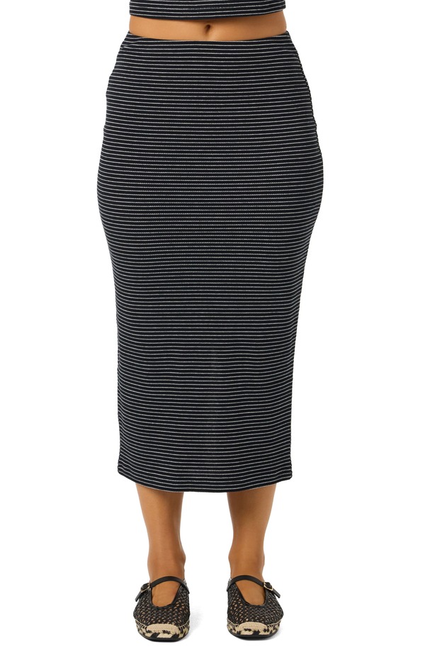 オニール レディース 下つ方スコート MIDI O\u0027Neill Kavali Stripe Midi Skirt Black 黒いこと