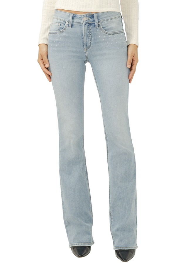 しろがね色 デニム レディース ボトムス ジーンズズボン下 ブーツ撥ねのける ブーツ Silver Jeans Co. Suki Curvy Slim Bootcut Jeans Golden Hour