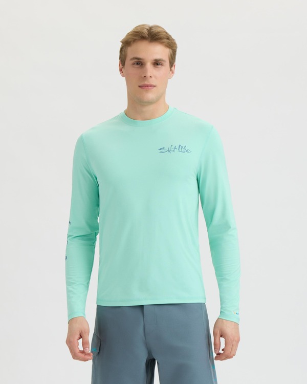 ソルトライフ メンズ トップス プルオーバー Salt Life Underwater Diving 2.0 Long Sleeve SLX Performance Tee Glass