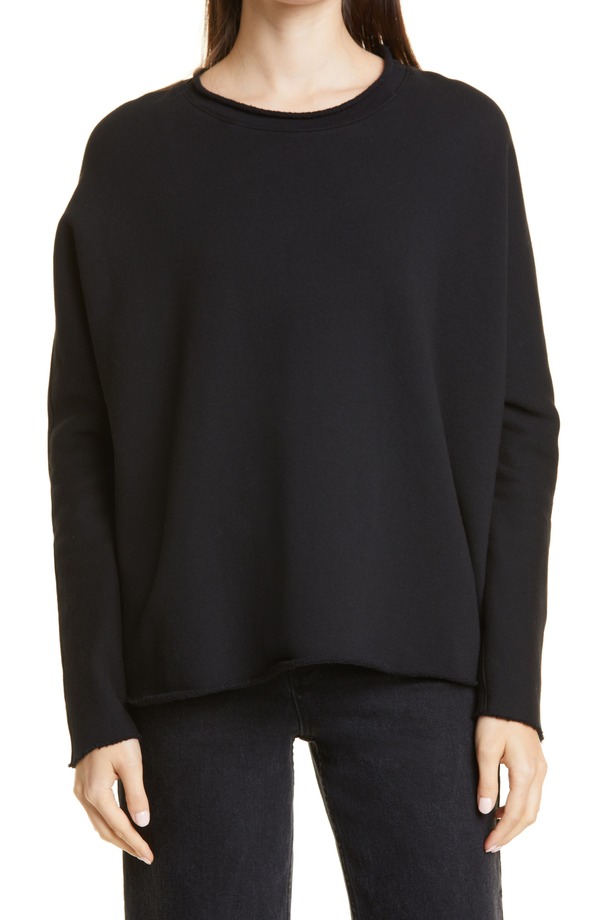 真っ正直 ＆ アイリーン レディース アウター パーカー・スウェット ティーシャツ 旗がしら ケープ Frank \u0026 Eileen Anna Long Sleeve Capelet Sweatshirt Black 黒いこと