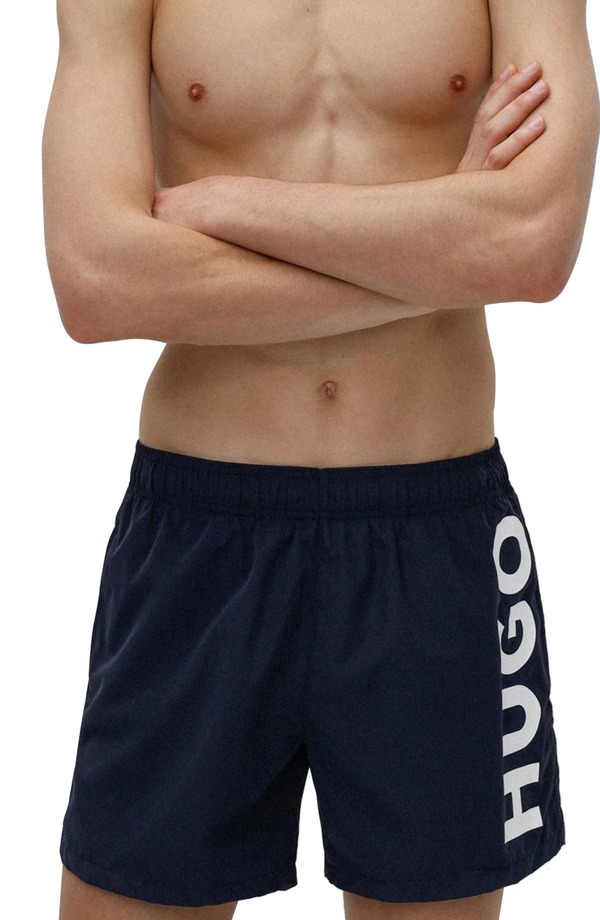 主任者 メンズ 水泳着 二分の一ズボン下・さる股引き BOSS Abaswim Trunks Dk Bu