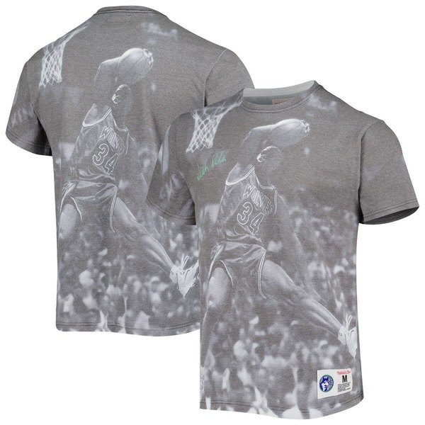 ミッチェル\u0026ネス メンズ トップス ティーシャツ Men\u0027s Mitchell \u0026 Ness Isaiah Rider Heather Gray Minnesota Timberwolves Above The Rim T-Shirt Heather Gray 薄墨色