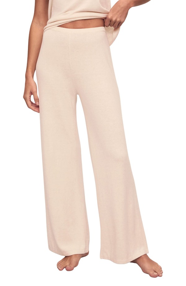 エバージェイ レディース ボトムス 心地好いズボン下 スウェーター 編み物 Eberjey Fine Gauge Sweater Knit Lounge Pants Almond Heather ギョリュウモドキ