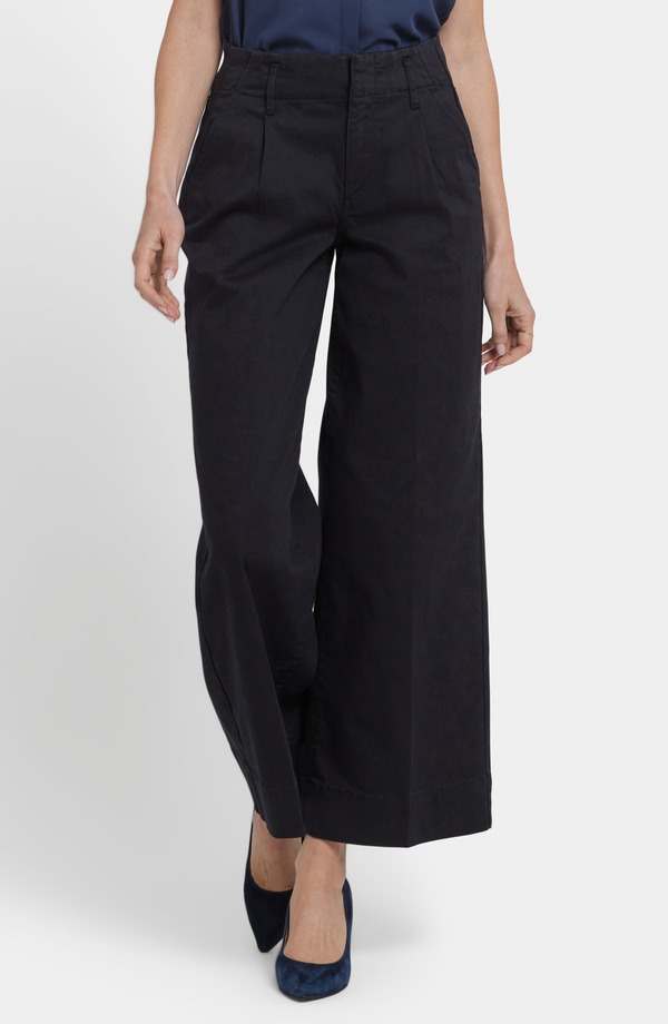 エヌワイディージェイ レディース ボトムス レギンス ワイドレッグ ズボン下 NYDJ Mona Wide Leg Pants Black 黒いこと