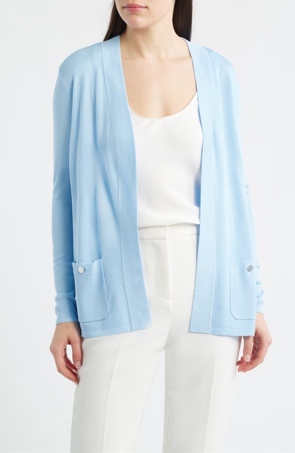 アンクライン レディース アウター ジレー Anne Klein Malibu Open Front Cardigan Lakeshore