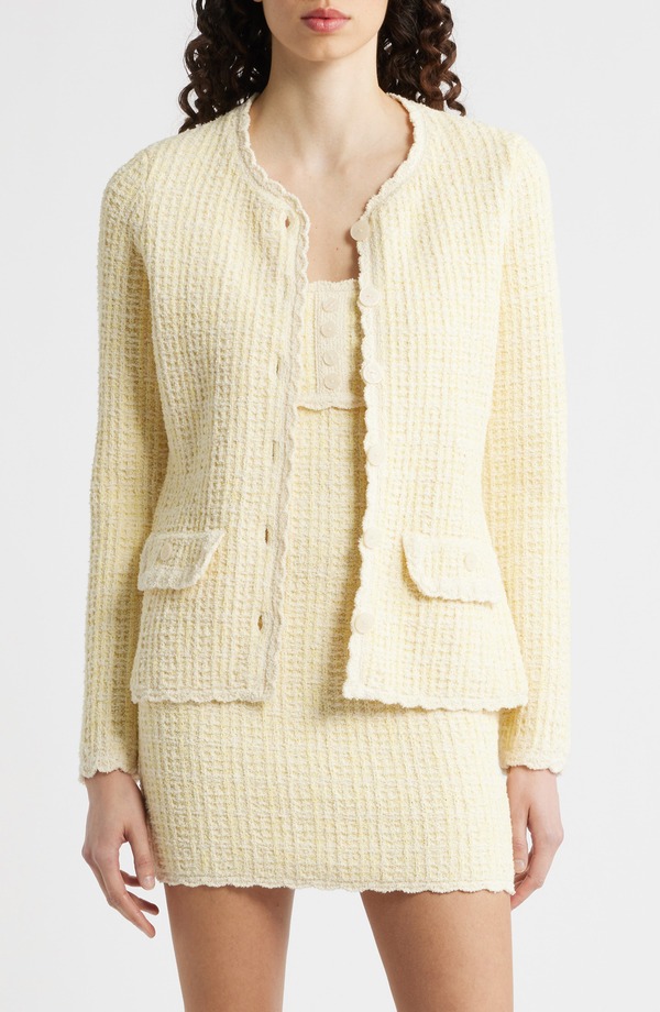 ラブスハックファンシー レディース アウター パーカー・スウェット ジレー LoveShackFancy Gaililee Cardigan Daylilyellow 黄色