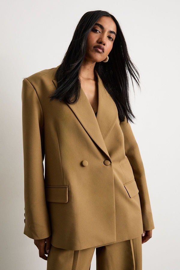 お召しもの棲み家 レディース アウター 上衣・上衣 スポーツジャケット Warehouse The Premium Oversized Tailored Blazer Beige ベージュ