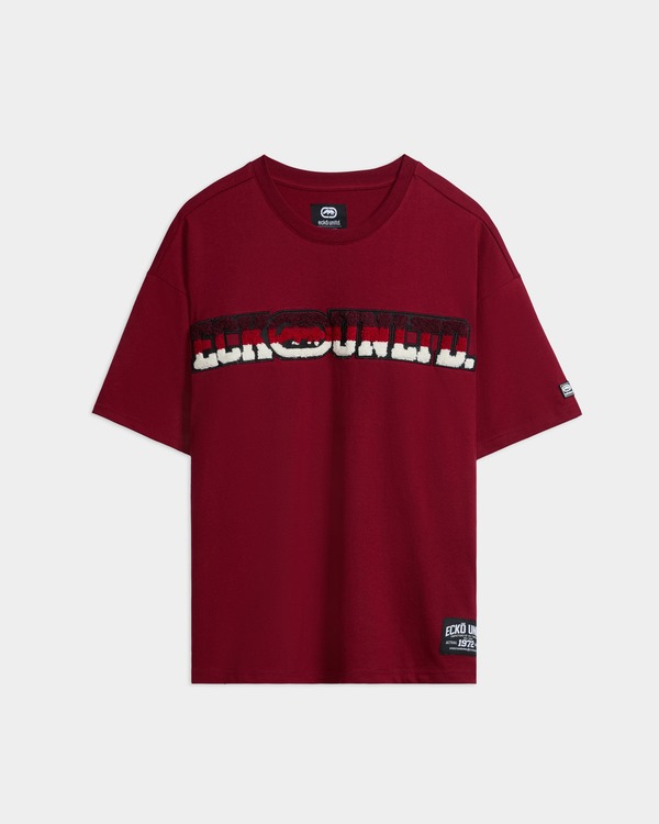 山びこ メンズ トップス ティーシャツ 編み物 ECKO Straightforward Knitee Biking Red 赤いこと