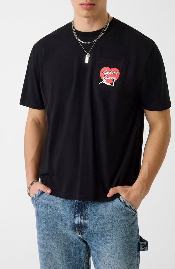ゲス メンズ トップス ティーシャツ グラフィック GUESS x Hysteric Glamour Graphic T-Shirt Black 黒いこと