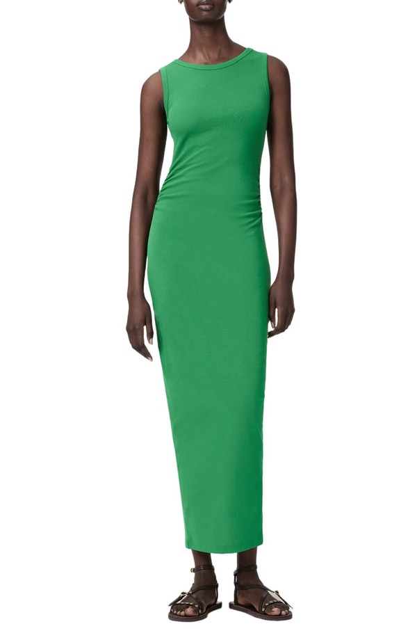 オールセインツ レディース トップス 衣装 ギャザー マキシ AllSaints Katarina Ruched Side Maxi Dress Apple Green 緑であること