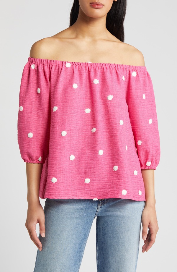 ラブアペラ レディース トップス プルオーバー Loveappella Off the Shoulder Top Fuchsia フューシャ