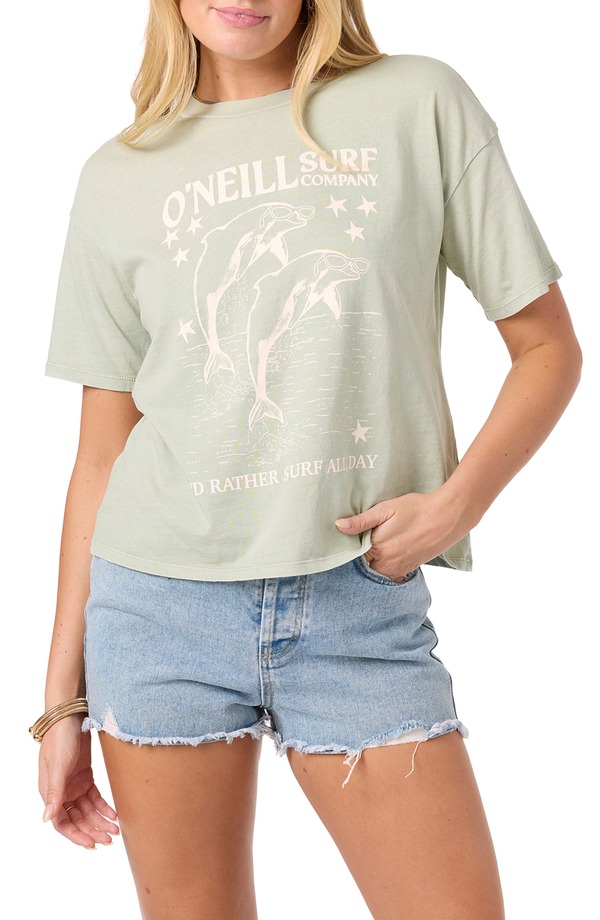 オニール レディース トップス ティーシャツ 綿織物 グラフィック O\u0027Neill Twinning Cotton Graphic T-Shirt Desert Sage サルヴィア