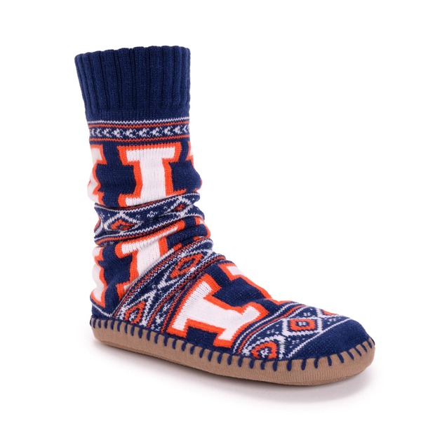 ムクルクス レディース アンダーお召しもの ソックス MUK LUKS Gameday Slipper Socks Illinois