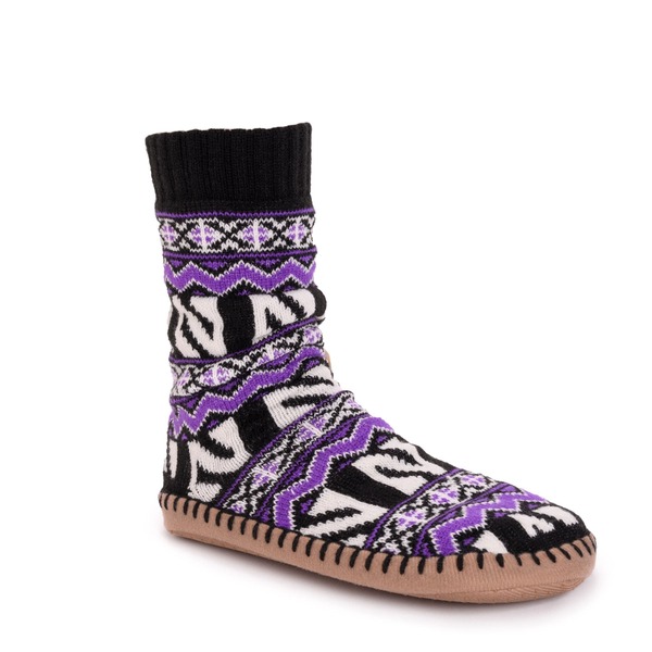 ムクルクス レディース アンダーお召しもの ソックス MUK LUKS Gameday Slipper Socks Northwestern