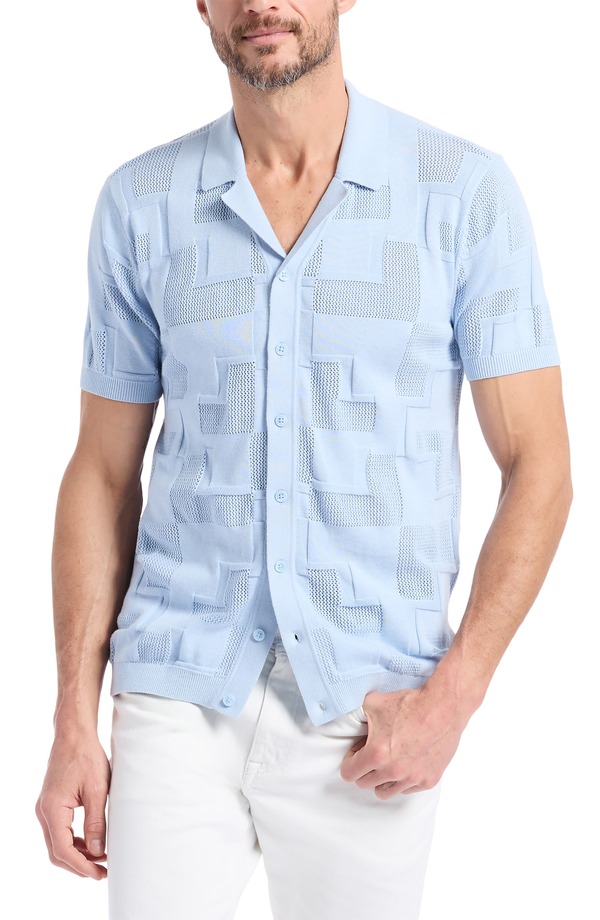 ロバートグラハム メンズ アウター パーカー・スウェット セーター コットン Robert Graham Drayford Cotton Button-Up Sweater Light Blue ブルー｜ReVida 店 36,270円
