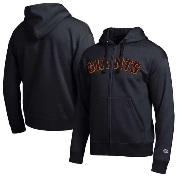 はやりっ児 メンズ アウター パーカー・スウェット Men\u0027s Champion San Francisco Giants Black All-Star Wordmark Full-Zip Hoodie Black 黒いこと