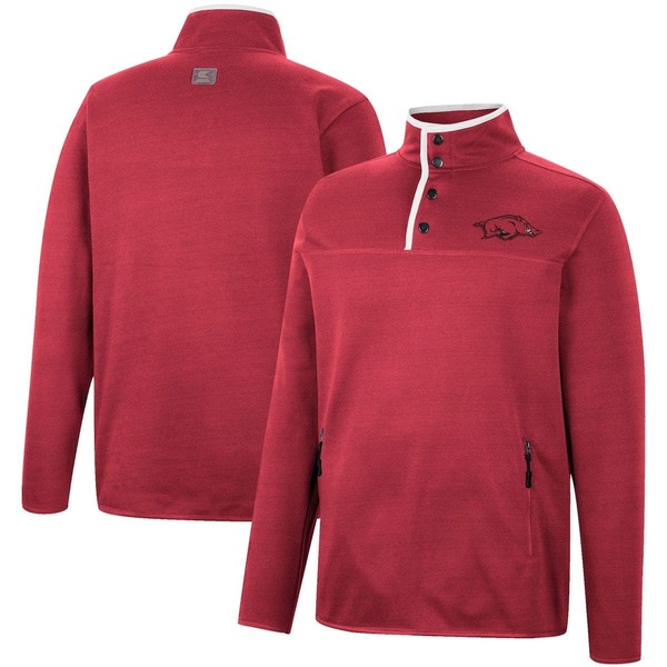円形劇場 メンズ アウター 上衣・上衣 Men\u0027s Colosseum Cardinal Arkansas Razorbacks Rebound Quarter-Snap Jacket Cardinal