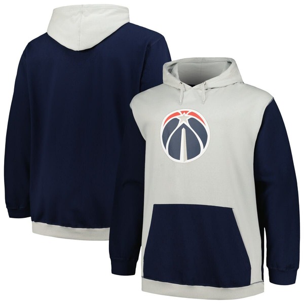ファナティクス メンズ アウター パーカー・スウェットール Men\u0027s Fanatics Branded Navy/Silver Washington Wizards Big \u0026 Tall Primary Arctic Pullover Hoodie Navy 米国海軍