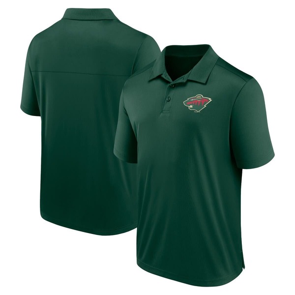 ファナティクス メンズ トップス スポーツシャツ Men\u0027s Fanatics Branded Green Minnesota Wild Left Side Block Polo Green 緑であること