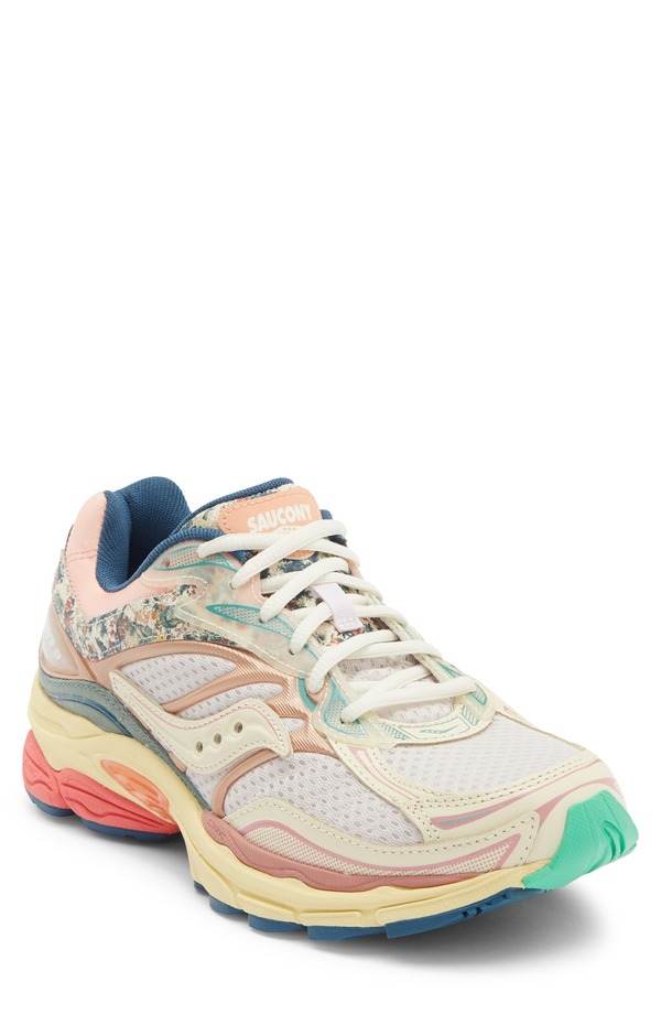 サッカニー レディース シューズ スニーカー Saucony Gender Inclusive ProGrid Omni 9 Sneaker Beige/ Blue 青碧