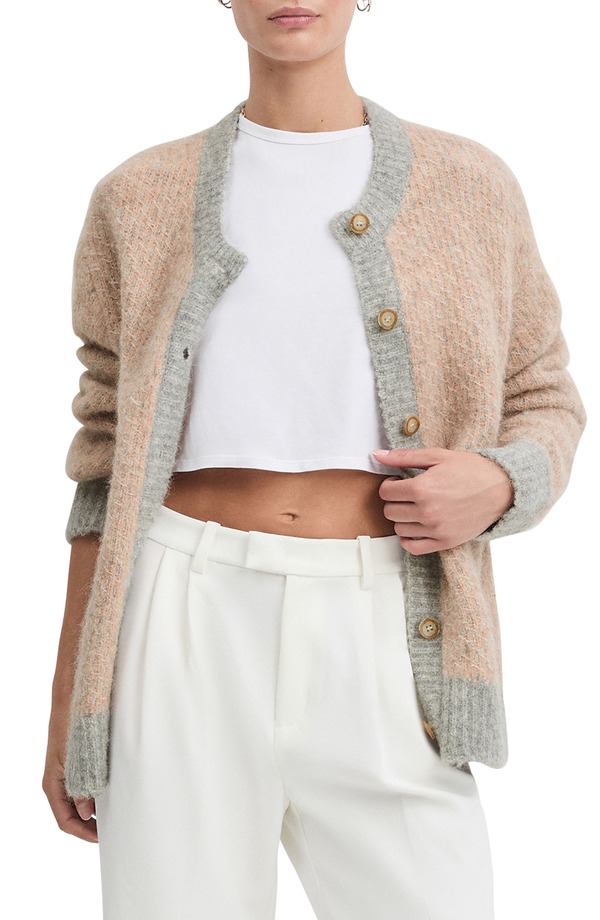 フェイバリット ドーター レディース アウター ジレー Favorite Daughter The Rio Alpaca Blend Cardigan Rose Dust/ Light Grey 薄墨色