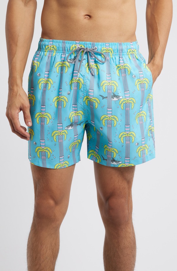 ボーディーズ メンズ 水泳着 二分の一ズボン下・さる股引き Boardies Atlantis Mid Length Swim Trunks Blue 青色