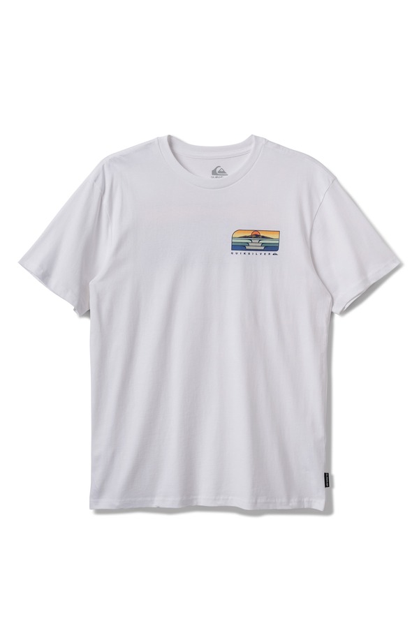 クイックしろがね色 メンズ トップス ティーシャツ 綿織物 グラフィック Quiksilver Frames Cotton Graphic T-Shirt White 白いこと