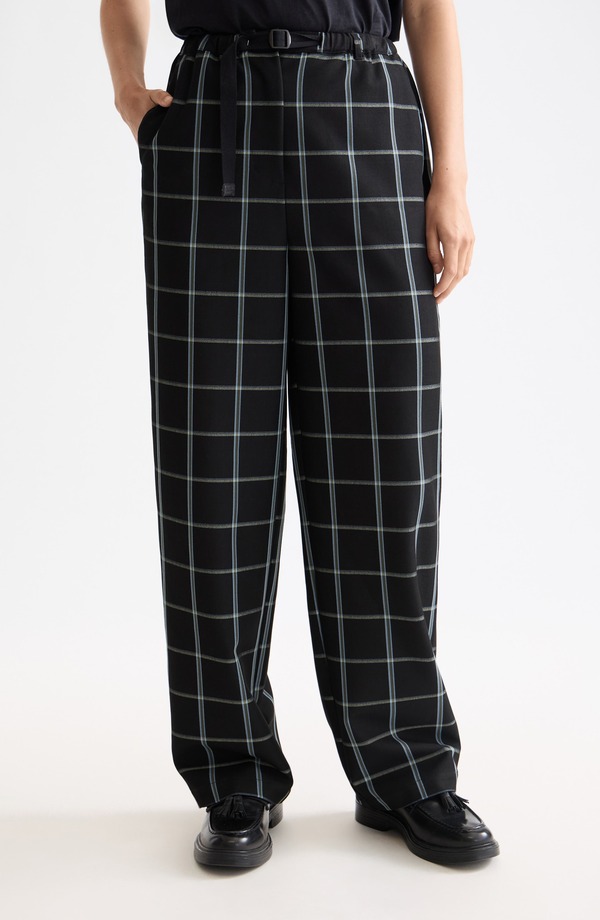 スコッチアンドソーダ レディース ボトムス レギンス ご機嫌酉の方角 ズボン下 Scotch \u0026 Soda Ezra High Waist Drawstring Pants Meteorite Window Pane Check 照合のしるし