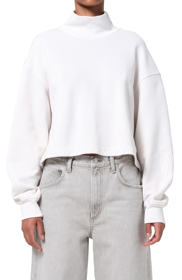 アゴルド レディース アウター パーカー・スウェット モックネック 綿織物 フリース AGOLDE Isra Mock Neck Fleece Cotton Pullover Wired
