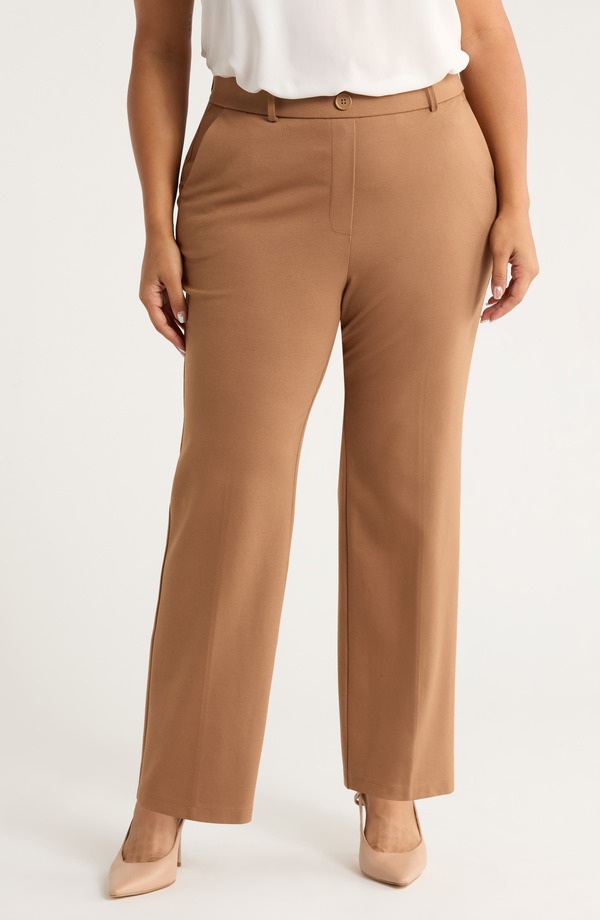 カスパール レディース ボトムス レギンス ズボン下 KASPER Pull-On Trouser Pants Dark Camel 駱駝