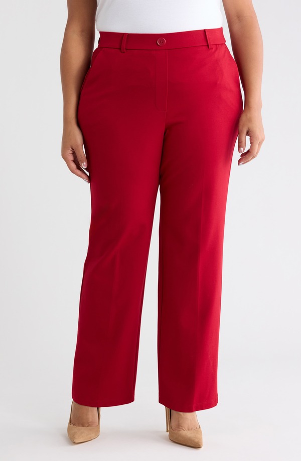 カスパール レディース ボトムス レギンス ズボン下 KASPER Pull-On Trouser Pants Fired 赤いこと