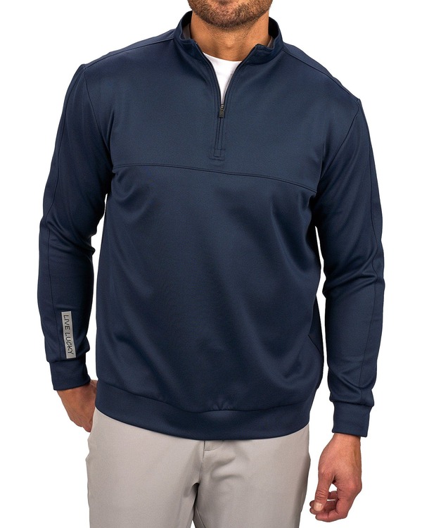 ブラックローバー メンズ アウター パーカー・スウェット Black Clover Cross Q-Zip Navy ネイビー｜ReVida 店
