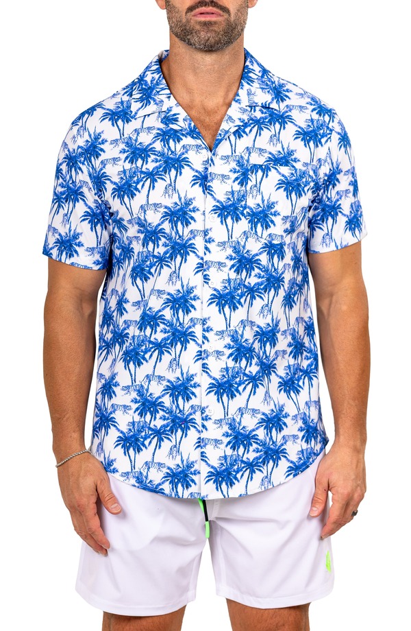 マセオ メンズ トップス プルオーバー Maceoo Marthy Blue Camp Shirt Blue 青色