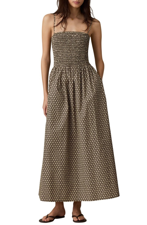 ファレティ レディース トップス ワンピース A ライン フラワー柄 プリント フラワー Faherty Lucia Floral Print A-Line Dress Bloom Trail Floral|ReVida 店