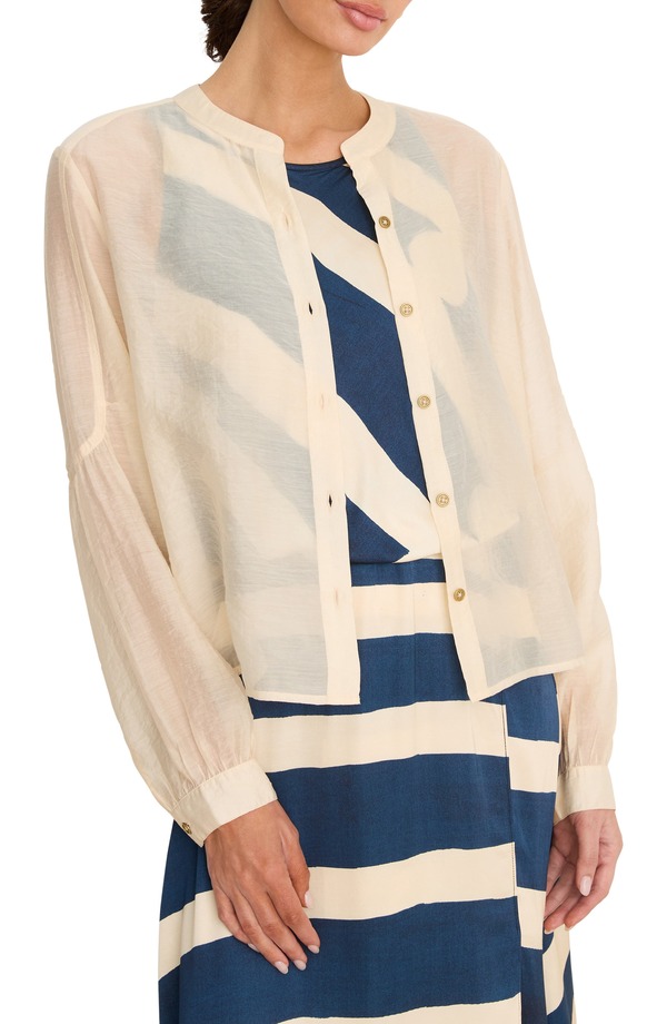 ニックプラスゾーイ レディース アウター 上衣・上衣 シアー NIC+ZOE Femme Semi-Sheer Jacket Classicream 皮膚軟化剤