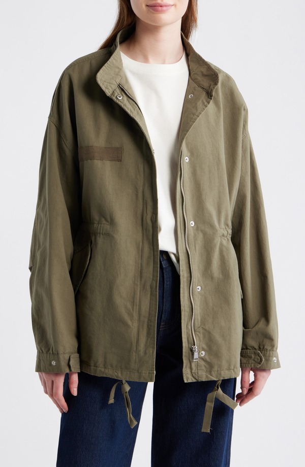 マンゴ レディース アウター 上衣・上衣 綿織物 MANGO Aventura Cotton Jacket Khaki Green 緑であること