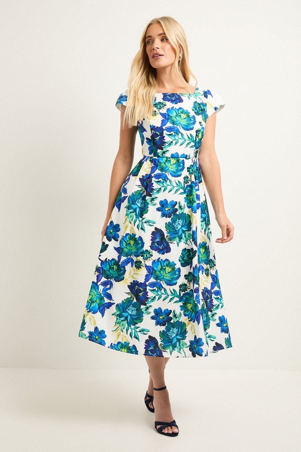 ウォリス レディース トップス 衣裳 Wallis Ottoman Fit \u0026 Flare Midaxi Dress Ivory 象牙色