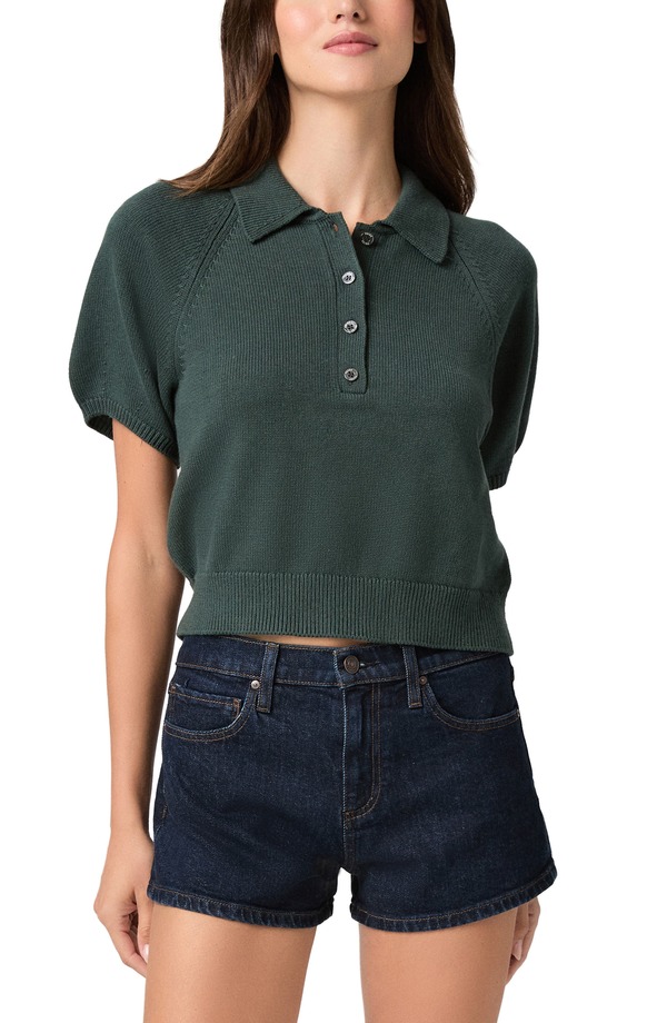 ページ レディース トップス プルオーバー PAIGE Birch Cropolo Dark Spruce