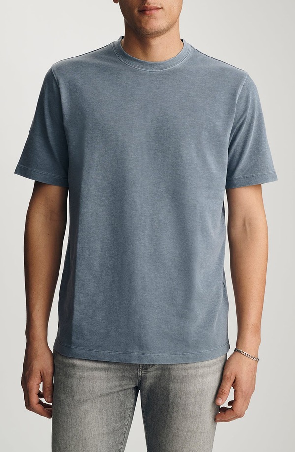 マーヴィ デニム メンズ トップス ティーシャツ 綿織物 Mavi Jeans Faded Blue Slub Cotton Blend T-Shirt Flint Stone 石ころ