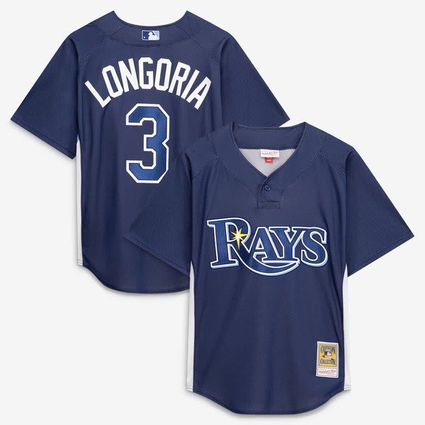 ミッチェル\u0026ネス メンズ トップス プルオーバー プルオーバー Men\u0027s Mitchell \u0026 Ness Evan Longoria Navy Tampa Bay Rays Authentic Batting Practice Jersey Navy 米国海軍